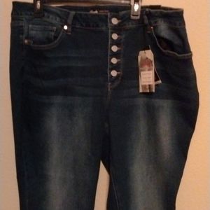 High rise straight jeans